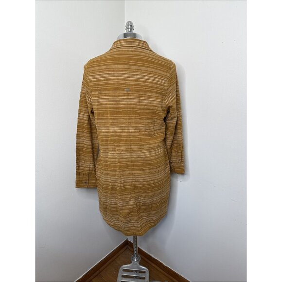 Prana Dyri Dress XL Antique Bronze NEW Button Front Shirt Dress Organic Cotton - Picture 5 of 8